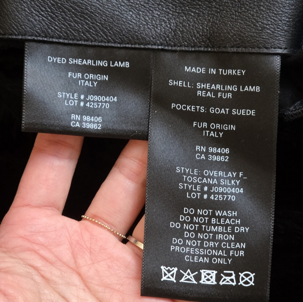 Theory Toscana Reversible Shearling and Leather Coat P Like New - Picture 5 of 8